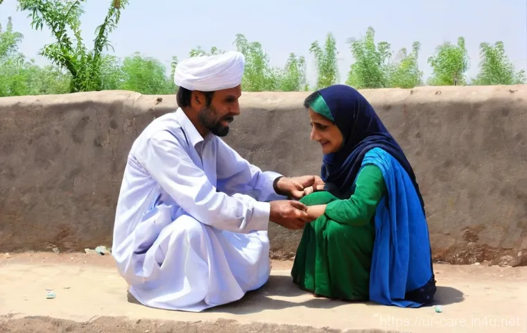 요양병원 의료보험 적용 - "A multi-generational Pakistani family is gathered in their modest yet cozy living room. An elderly ...