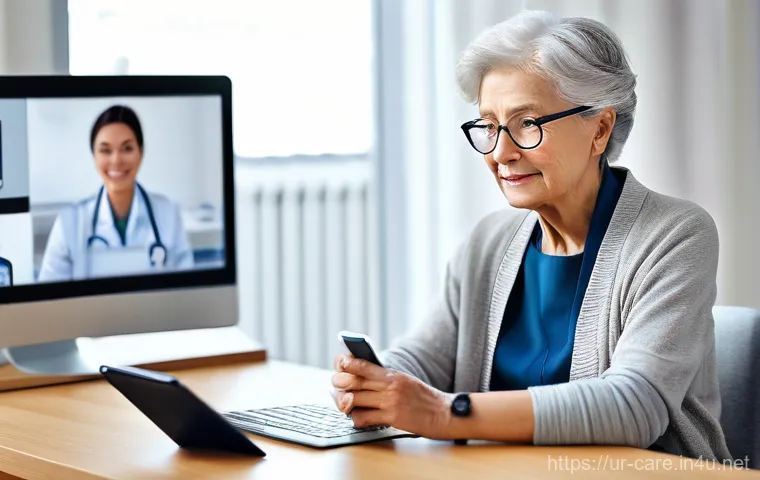 요양병원과 의료기기 수준 비교 - **Prompt 2: Comfortable Home Care with Modern Devices**
    "A cozy and sun-drenched living room whe...