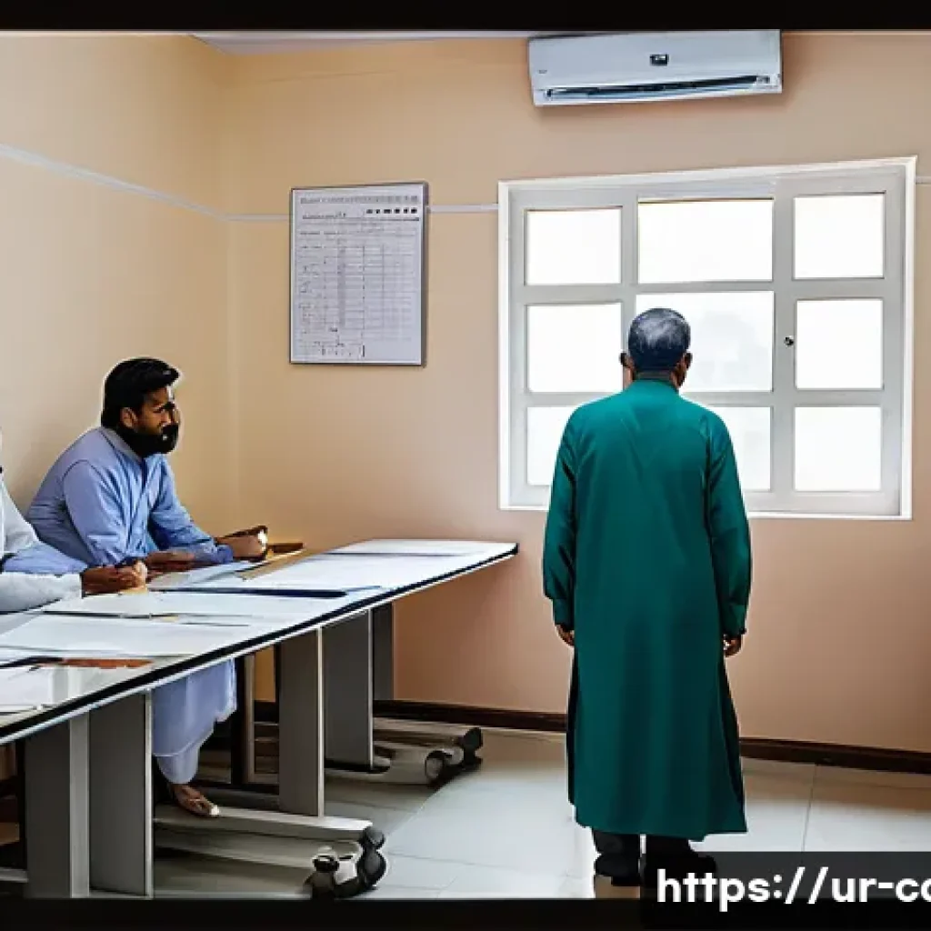 치매 요양병원에서 관리하는 질환 - A warm, inviting mental health clinic room in Pakistan, featuring a diverse team of psychologists an...