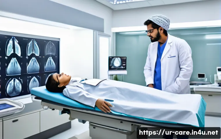 요양병원에서 제공하는 치료 장비 - A modern hospital imaging room in Pakistan featuring advanced MRI and CT scan machines, with a femal...